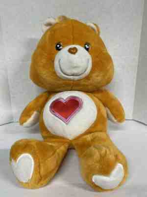 2002 Care Bears Jumbo Large 26” Orange Tenderheart Bear Plush Stuffed Animal Toy