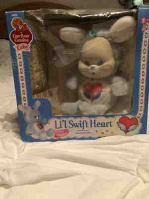  Vintage 82-86 Care Bear Cousin Lil Swift Heart Rabbit Cubs Plush FLOCKED FACE