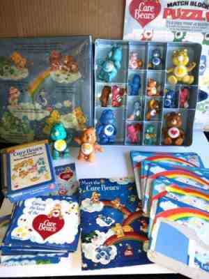 CARE BEARS  VINTAGE TOYS Kenner 1980's 18 Pieces, Case And Other Items Lot #3