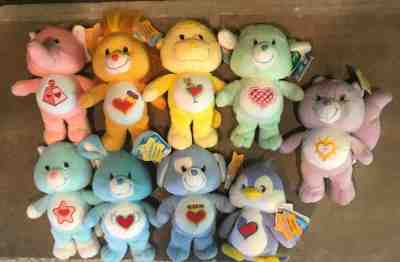CARE BEARS COUSINS COLLECTORS EDITION SERIES 2, 8”, COMPLETE SET OF NINE ALL TAG