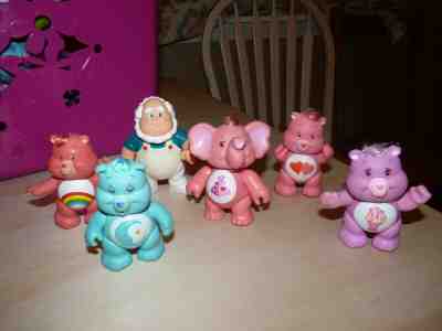 Vintage 80s CARE BEARS  LOT  Bear PVC Figures Toys