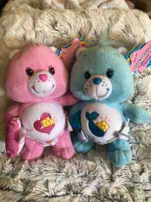 CARE BEARS COLLECTORS EDITION SERIES 1 BABY HUGS AND BABY TUGS LOT OF 2 NWT RARE