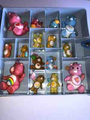 CARE BEARS LOT VINTAGE TOYS Kenner 1980's 15 Pieces and Case Lot #2
