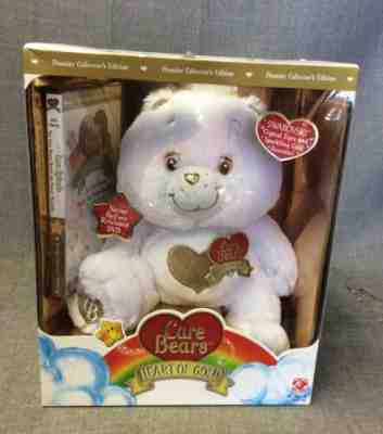 NEW Care Bears White Heart of Gold Bear Premier Collector Edition Swarovski 2008