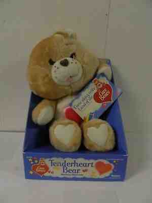 1984 Care Bear Tenderheart Bear with Box & Hang Tag New/ Old Stock 