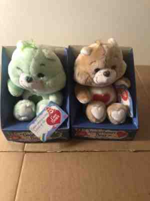 VTG Care Bears Good Luck Bear & Tenderheart Bear Lot New w/ Tags Original Boxes