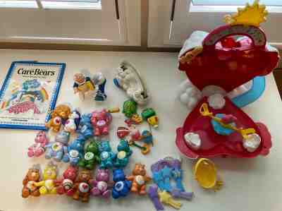Vintage 1980s Care Bears with Cloud Castle complete with cloud car 