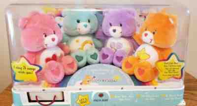RARE Care Bears Singing Sing-along Friends Plush Dolls lot in Store Display Case