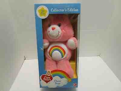 2002 CARE BEARS 20TH ANNIVERSARY COLLECTORS EDITION CHEER BEAR *MINT IN BOX*