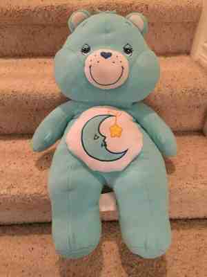 Care Bears 2003 TCFC Large Plush Pillow Blue Bedtime Bear Stuffed Toy 28 IN