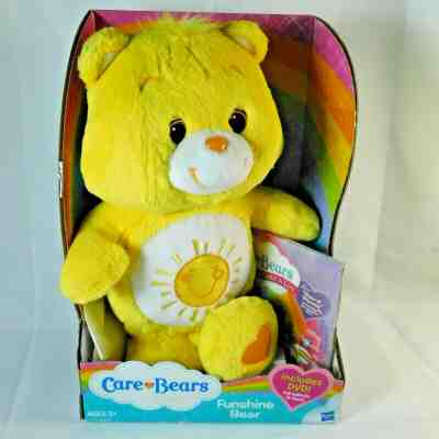 2012 Care Bears Funshine Bear with DVD New in Box Yellow Bear Hasbro Toys