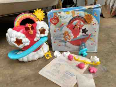 Vintage 80's Care Bears Care-A-Lot Playset Complete w/ Box!  Kenner old toys