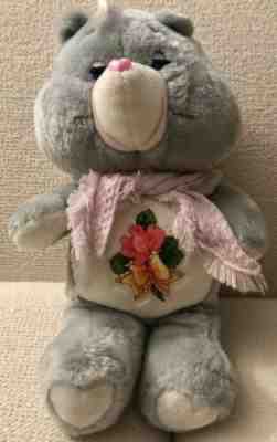 Adorable Vintage Care Bears 1983 Grams Bear with Shawl and Flower Bouquet