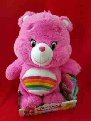 Care Bears CHEER BEAR With DVD by Just Play 2014 Pink Plush Rainbow