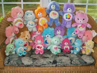 20 ORIGINAL CARE BEARS  PLUSH Various Sizes and Colors  LOT OF 20