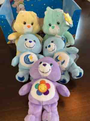LOT of 5 TALKING Care Bears 2003 Prayer Bear , Friendship Bear  !!