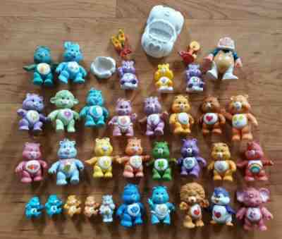 Vintage Care Bear Mixed Lot Figurines, Cloud Car, Chair, Used 