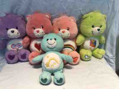LOT OF 5 CARE BEARS 9'-11' 2002-2004.