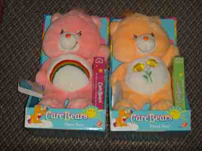 Care Bears Vintage 2002 CHEER BEARN AND FRIEND BEAR With Video NIB Carebears VHS