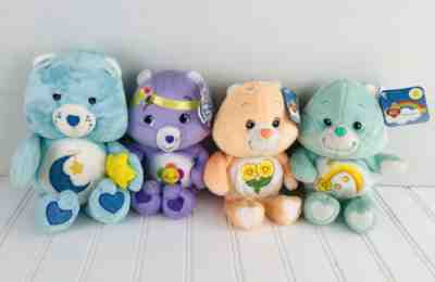 Lot of 4 Care Bear 2002-2007 Plush Harmony Friend Baby Bedtime Wish Dazzlebear
