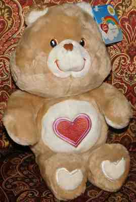 NEW 2002 BROWN TENDERHEART Care Bears 20th Anniversary 12” RARE EXCLUSIVE Tags