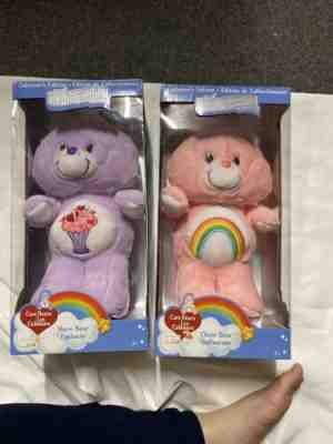2 CARE BEARS 20TH ANNIVERSARY COLLECTORS EDITION CHEER &SHARE BEAR NEW