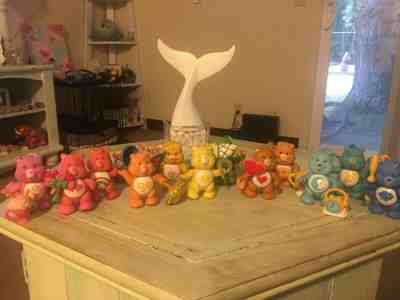 23 Lot Care Bears with accesories poseable figures