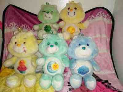 Care Bears Vintage Plush Lot of 5 Original Kenner 1983 ?Excellent Condition?
