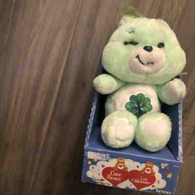 1984 Vintage Kenner Care Bears Good Luck Bear Plush Figure (Appears NEW)