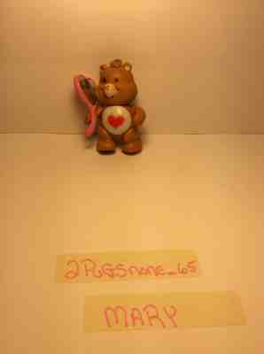  Vintage Care Bear possible figure TenderHeart bear  with Caring Heart Mirror 