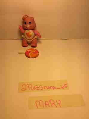 Vintage Care Bear possible figure Baby hugs bear with Lollipop