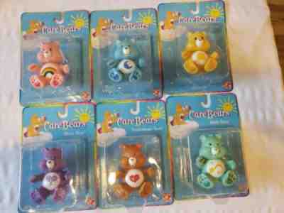 Care Bears Toys Figures - LOT of 6 - From 2002 Play Along Complete Set MOC
