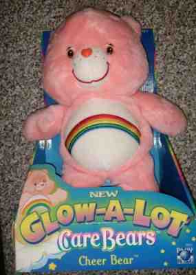 2004 Glow-A-Lot Cheer Bear Rainbow Pink Care Bear, Ages 3+, New