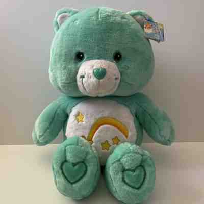 Care Bears Plush Wish Bear Lg Jumbo 24” 2002 Stuffed Toy Vintage Teddy