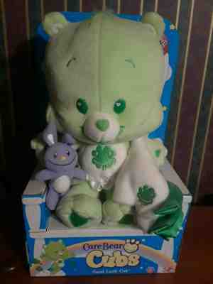 Care Bear Cubs Good Luck Cub Plush With Blanket & Bunny & Box 2005 NEW