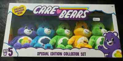 Care Bears Special Edition Collector's Set of 5 ERROR Two Green Bears (Walmart)