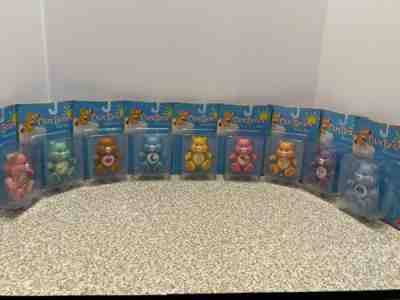 CARE BEARS Poseable Complete Set Of 9 Mint on Card 2003 Play Along NRFP
