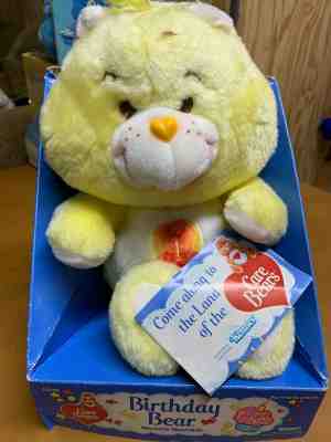 Birthday Bear Care Bear Plush in Box Kenner 1982 with Tag