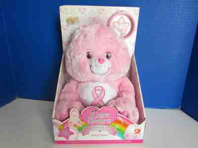 RARE 2008 Care Bear Pink Power Bear Pink Breast Cancer Ribbon LIMITED EDITION!