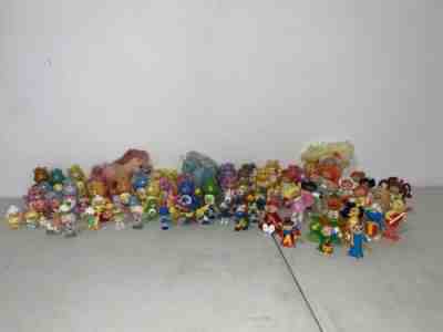 Care Bears And Other Vintage Figures Lot Of 88