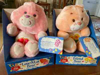 Vintage Care Bears (new in box) Love-a-lot and Friend  1980’s