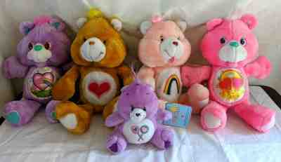 Lot of 5 vintage 1990s Care Bears 90's Share Bear Love a Lot 