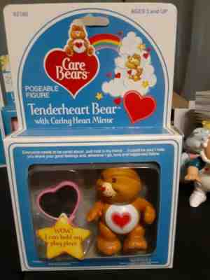 Vintage Care Bear Poseable Figure Tender Heart bear in package