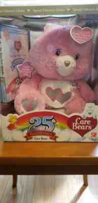 25th Anniversary Care Bears LOVE-A-LOT BEAR Pink Collector's Edition Swarovski