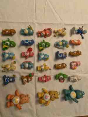 Lot of 28 Vintage Care Bears PVC Figures Toys 1983 and 1984 rare collectables