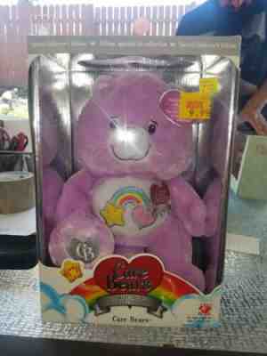 NEW Care Bears White Heart of Gold Bear purple  and pink bear collectors edition