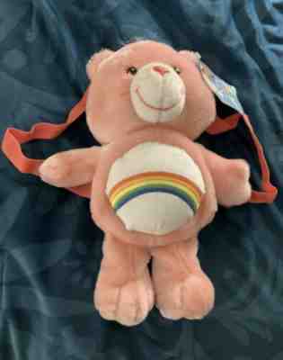Care Bears Cheer 2003 Pink Plush Backpack FREE SHIPPING