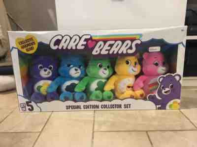 2020 Care Bears Bean Plush-Special Collector Set-Exclusive Harmony Bear NEW