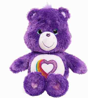NIB Just Play Care Bears Rainbow Heart 35th Anniversary Plush Limited Edition