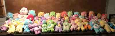 MEGA LOT of 60 + Vintage 1980s 2000’s Care Bear Plush Dolls Personal Collection